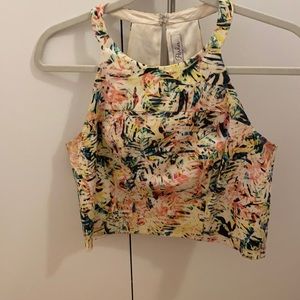 Parker crop top zip back